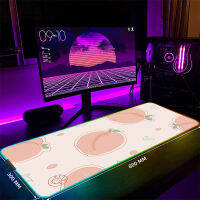 ผลไม้ RGB แผ่นรองเมาส์ขนาดใหญ่ Gamer Mousepads LED โต๊ะพรมปูพื้นแผ่นรองเม้าส์ Backlit แผ่นแล็ปท็อปส่องสว่างแป้นพิมพ์เสื่อ