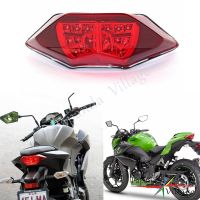 Papanda Motorcycle Red Lens LED Rear Taillight Brake Stop Light Indicator for Kawasaki Z250 Z300 Ninja 250R Ninja 300R