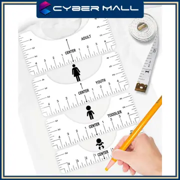 8 Pcs T-shirt Ruler Guide V Neck Alignment Tool To Center Designs  Measurement 