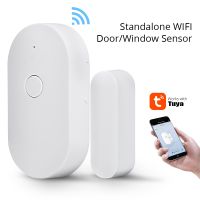 【hot】✻∈✴  WIFI Door Window Sensor Tuya Security Alarm Works with Notification or Closed No Hub