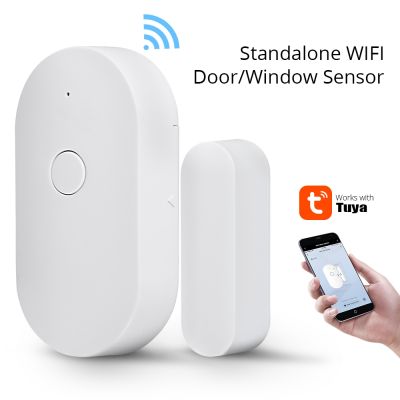 【hot】✻∈✴  WIFI Door Window Sensor Tuya Security Alarm Works with Notification or Closed No Hub