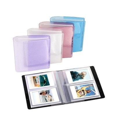 อัลบั้มรูปพกพา64นิ้วสำหรับ Fujifilm Instax Mini11 3นิ้วสีอัลบั้มรูปพีวีซีนุ่มตู้หนังสือรูปภาพ