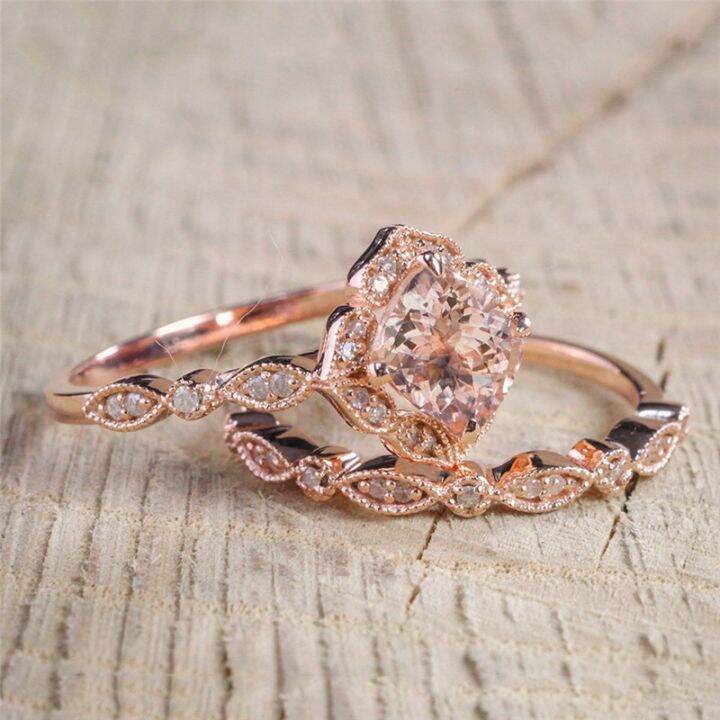 ss-18k-rose-gold-round-floral-crystal-diamond-zircon-ring-wedding-band-ring-set