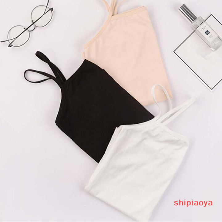 shipiaoya-znpnxn-สีทึบผู้หญิงคอกลมสายเดี่ยวแขนกุดเสื้อกล้ามสายเดี่ยว