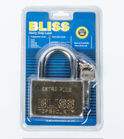 BLISS แม่กุญแจล็อค พร้อมลูกกุญแจ 3 ดอก 60B สีเหลือง (Y)