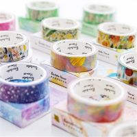 1Pcs Flower Forest Dream Starry Sky Colorful Gilding Washi Tape DIY Scrapbooking Sticker Label Masking Tape School Office Supply Pendants