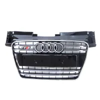 Audi TTS 2008-2014 Center Grille (black grille-chrome frame-chrome rings) กระจังหน้าสแตนดาร์ด Polycarbonate