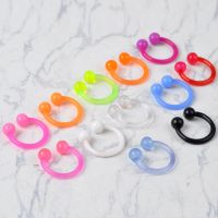 20PCS Colorful Ball Horseshoe Circular Septum Nose Ring Acrylic Nipple Hoops Nose Septum Lip Eyebrow Ear Piercing Body Jewelry Body jewellery