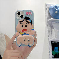 เคสแบบนิ่มที่เป็นซิลิโคนเหลวสำหรับ IPhone 11 12 13 14 Pro Max น่ารักลายการ์ตูนช้างสีเทียนด้านหลังฝาครอบแฟชั่นกันกระแทกเคสโทรศัพท์มือถือน่ารัก