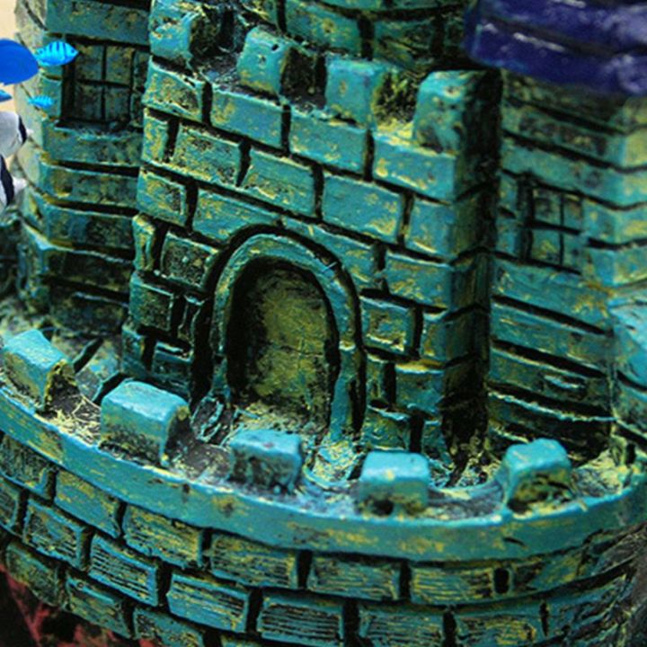 ชุดฟองเครื่องประดับปราสาทจำลองสำหรับตู้ปลาชุดหินในแนวราบจำลองสำหรับ-fis-หินที่สร้างสรรค์