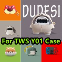 READY STOCK!  For TWS Y01 Case Vintage cute cartoon for TWS Y01 Casing Soft Earphone Case Cover