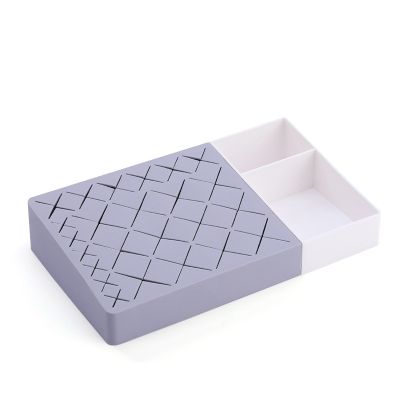 Silicone Organizer Lipstick Storage Rack Cosmetic Desktop Lip Gloss &amp; Glaze Organizing Box Makeup Shelf Storage