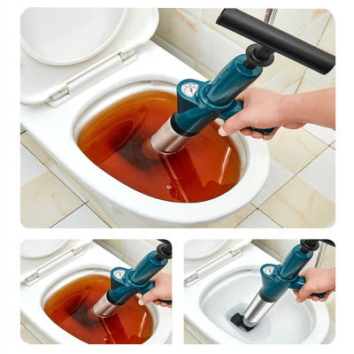 New Toilet Plunger Dredge Inflatable Presser Dredging Machine Unclog Sewer Sink Household Cleaning Tools Tube Cleaner
