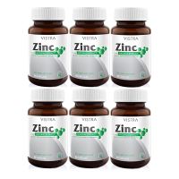 Vistra Zinc 15 mg วิสทร้า ซิงก์ สร้างภูมิคุมกัน บำรุงผม เล็บ ลดสิว ขนาด 45 เม็ด จำนวน 6 ขวด (6X12638)