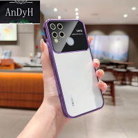 AnDyH Phone Case For Realme C15 C12 C25 C25S Narzo 20 30A Electroplated Transparent Soft TPU Glass Camera Protector Back Cover