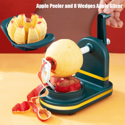 เครื่องปอกแอปเปิ้ลเครื่องปอกเปลือกลูกแพร์ด้วย Corer และ8 Wedges เครื่องหั่นแอปเปิ้ล,ใบมีดสแตนเลส,เครื่องคว้านผลไม้และเขียงสำหรับหั่นผลไม้