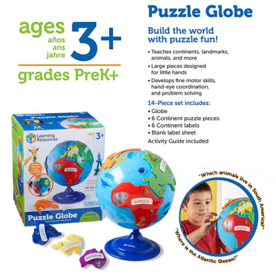 Puzzle Globe - 14 ชิ้น ของเล่นเพื่อการเรียนรู้ก่อนวัยเรียนสำหรับเด็ก อายุ 3 ปี Earth Globe สำหรับเด็ก ราคา 1,650.- บาท