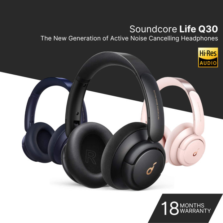 Anker A3028 Soundcore Life Q30 Hybrid Active Noise Cancelling Headphones With Multiple Modes Hi