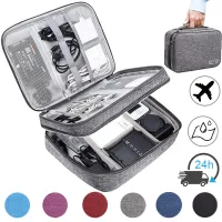 Cable Storage Bag Waterproof Digital Electronic Organizer Portable USB Data Line Charger Plug Storage Bag Travel Cable OrganizerShoe Bags