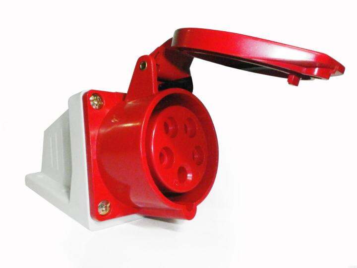 CEE 115 16A 5 PIN INDUSTRIAL WALL SOCKET (RED) IP44 Lazada