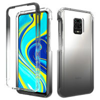 Xiaomi Redmi Note 9 Pro / Note 9 Pro Max / Note 9S Case, RUILEAN Transparent 2-in-1 Gradient Shockproof Case for Xiaomi Redmi Note 9 Pro / Note 9 Pro Max / Note 9S