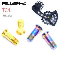 “：】、‘ Risk 2Pcs Bike M5 Titanium Screws Rear Derailleur Jockey Wheel Screws Pulley Guide Wheel Fixed Bolts MTB Road Accessories Parts