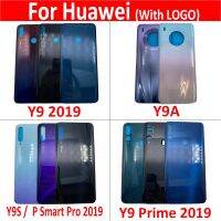 ฝาหลังแบตเตอรี่กระจกต้นฉบับประตูหลังสำหรับ Y7P Y9A Y9นายก2019 Y9S /P Smart Pro 2019เคสพร้อมกาว