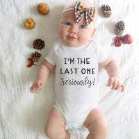 Lovely Im The Last One Seriously Baby Bodysuit Pregnancy Announcement Clothes 100 Cotton Boy Girl Shower Gift