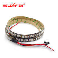 Hello Fish 1m WS2812B Full Color Pixels LED Strip 144 LEDm Dream Running Color LED Tape WhiteBlack PCB, Free Shipping