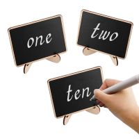 Wedding Party Message Board Small Wood Blackboard Shop Window Decoration Display Board DIY Props 10PCS