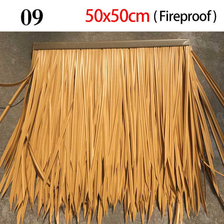 xiyi3-50x50ซม-ศาลาต้นไม้ปลอมจำลองฟางมุงจากธรรมชาติตกแต่งสวนกันไฟสำหรับหลังคากลางแจ้ง