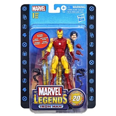Hasbro Marvel Legends เหล็ก20th ฟิกเกอร์อนิเมะครบรอบตุ๊กตาขยับแขนขาได้ของขวัญวันเกิดสำหรับเด็กของเล่นสไตล์ Toybiz