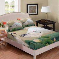 【CW】 Bed Sheet Kids Cartoon Mountain Blossoms Set Pond Microfiber