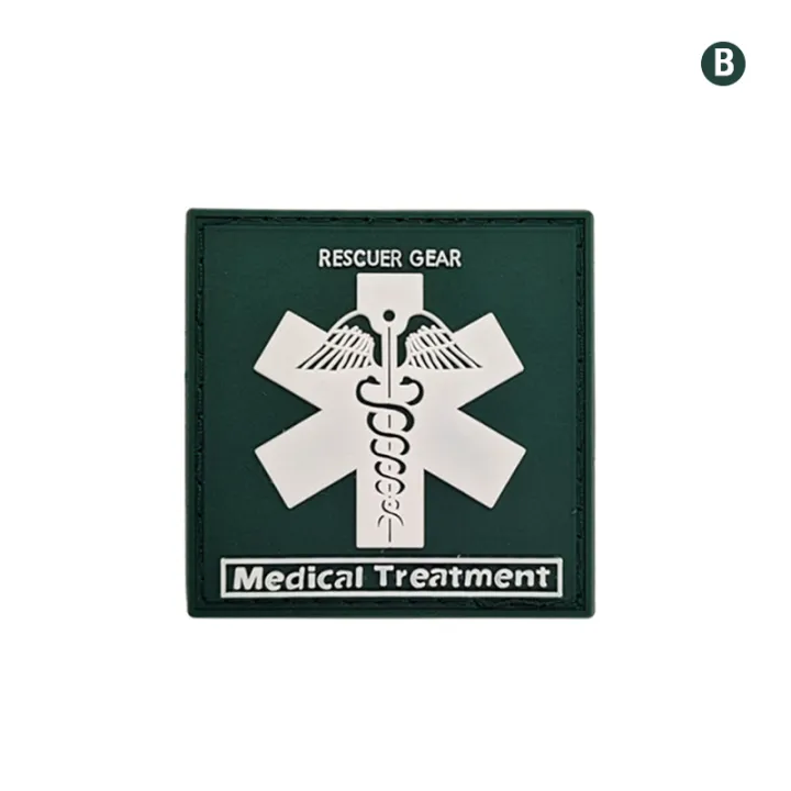 Hazard 4 Écusson Médical 3D/caducée Noir