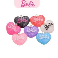 RONGLA ตุ๊กตาบาร์บี้ Barbie กระเป๋าถือผู้หญิง 10PCS พวงกุญแจดีไอวาย ตุ๊กตาบาร์บี้เรซิ่นพีชหัวใจ รูปหัวใจ ตุ๊กตาบาร์บี้จดหมาย สร้างสรรค์และสร้างสรรค์ เรซิน อุปกรณ์เครื่องประดับ DIY