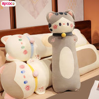 หมอน Boneka Mainan ยาวผ้าขนสัตว์รูปแมวการ์ตูน MSCOCO หมอนยัดตุ๊กตาผ้ากำมะหยี่สำหรับผู้ใหญ่เด็กผู้ชายและเด็กผู้หญิง