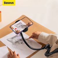 Baseus ที่วางแท่นวางโทรศัพท์รองคอแบบยืดหยุ่นที่แขวนสร้อยคอโต๊ะวางบนเตียงที่ยึดขาตั้งมือถือมือถือสำหรับโทรศัพท์5.4-6.7"