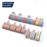 5 PCS Quick Wire Cable Connectors Universal Compact Conductor Spring Splicing Wiring Connector Push-in Splitter Terminal Block Electrical Connectors