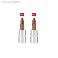 ﹉ 2pcs/set Phillips Pozi Bit Socekt Chrome Vanadium 1/4 Inch Drive Cross Wrench Bit PH1 PH 2 PH3 PZ1 PZ2 PZ3 Screwdriver Bits