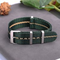 Premium Quality Herringbone 20mm 22mm Seatbelt Nylon Strap New Material Military Striped Replacement Watch Band Accessories Straps