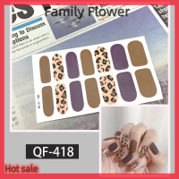 Family Flower Flash Sale Nail Art Sticker Self-กาวเล็บ wraps เต็มปก decal ตกแต่งเล็บ