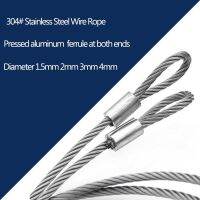 【CW】 304  Wire Rope The Ends Of Aluminum Ferrule Have Been Compacted Clip Latch Diameter 1.5-4mm