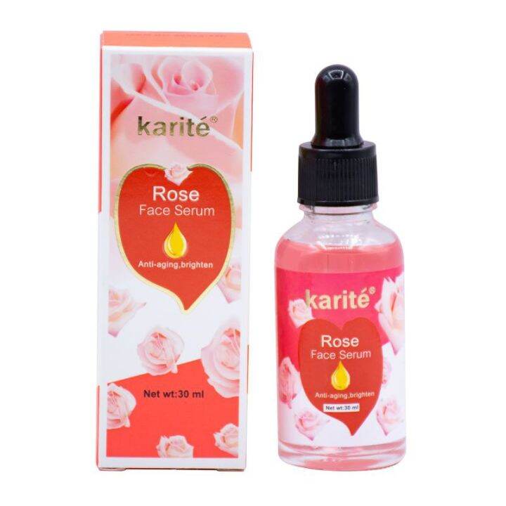 KARITE ANTI AGING BRIGHTEN ROSE FACE SERUM 30ML Lazada