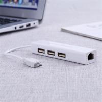 [HOT HAIXWLXKWW 589] USB Ethernet 3 Port Hub ไปยังอะแดปเตอร์การ์ดเครือข่าย RJ45สำหรับ Mac IOS แล็ปท็อป RTL8152 2.0