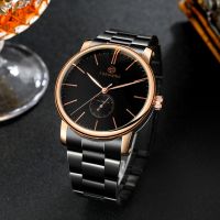 ZZOOI 2022 New Forsining Mechanical Watch Simple Wind Three Pin Scale Mechanical Watch Steel Band Wrist Watch Alloy Watch MenS Watch