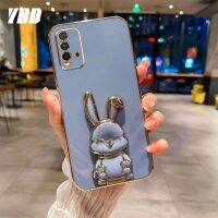 YBDดีไซน์ใหม่สำหรับ Xiaomi Redmi 9T Redmi10 10 Prime Redmi 10 2022 เคสหรูหรา3D สเตอริโอขาตั้งกระต่ายด้วยไฟฟ้าสไมล์เคสโทรศัพท์เรียบแฟชั่นน่ารักเคสนิ่ม