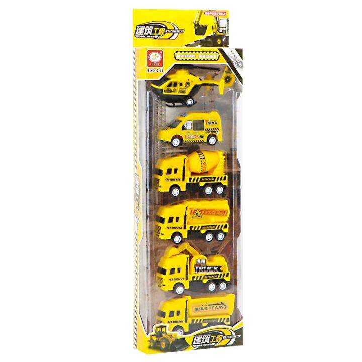 jiozpdn055186-6pcs-alloy-diecast-engineering-car-fighting-truck-brinquedos-para-crian-as-kids-excavator-tractor