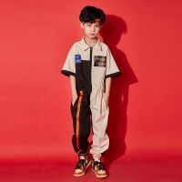 [COD] 2019 childrens new hip-hop suit boys jumpsuit hiphop performance tide