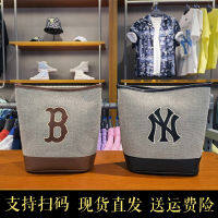 MLB กระเป๋าทรงจีบผ้าใบ NY กระเป๋าโท้ทแยงกี้ปักมาตรฐานขนาดใหญ่กระเป๋าถือแบรนด์แฟชั่นกระเป๋าสะพายกระเป๋าสะพายข้าง