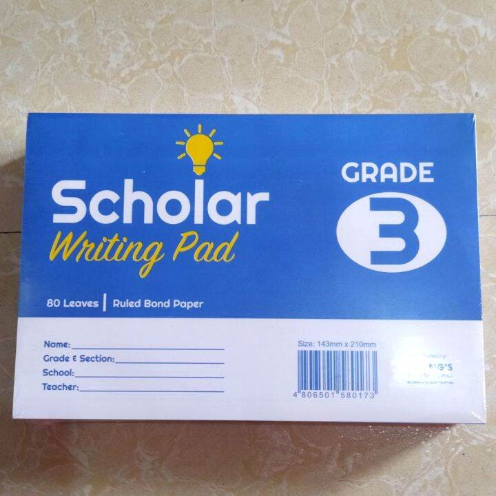 SCHOLAR WRITING PAD GRADE 3 Lazada PH